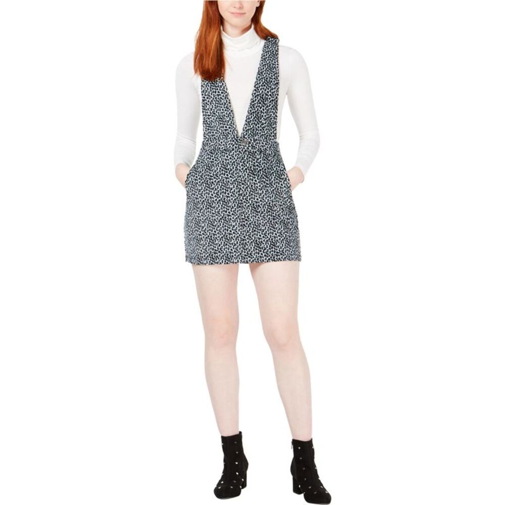 T.D.C Womens Printed Corduroy Pinafore Dress, NWT